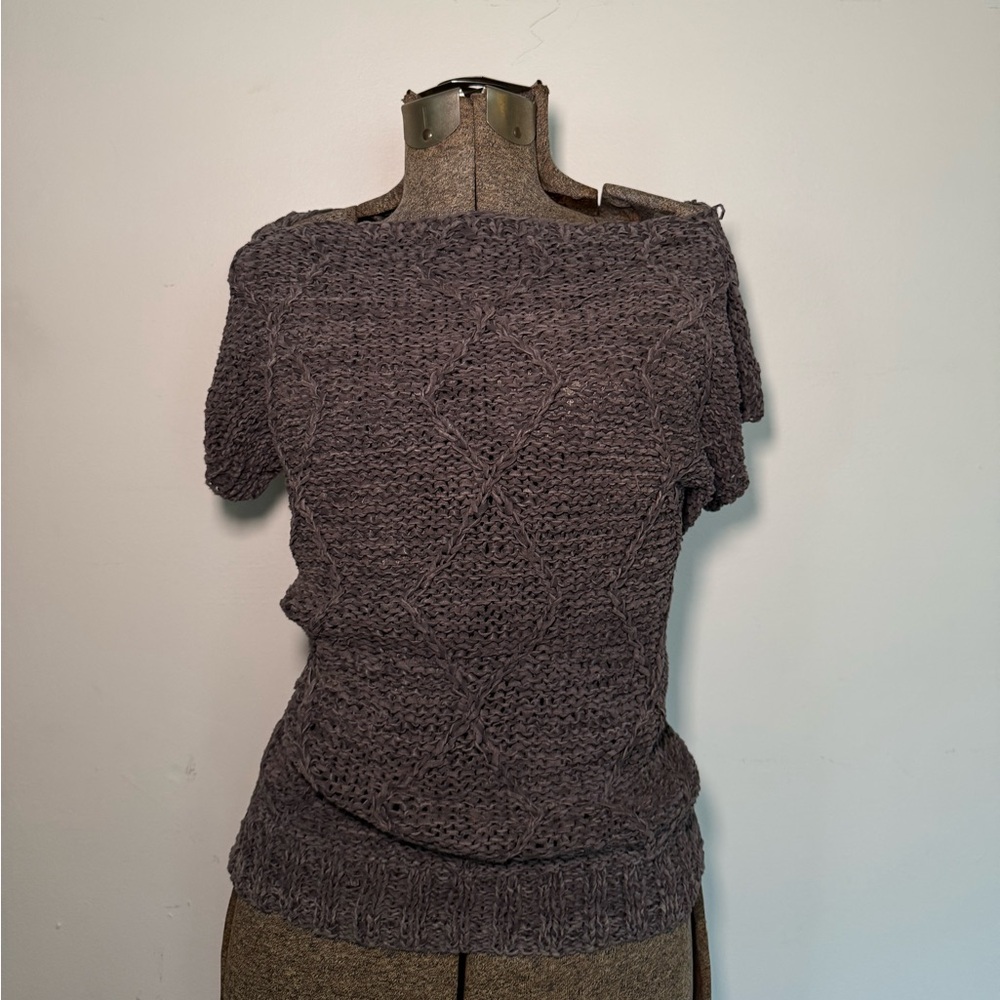 Vintage Bloomingdales Suede Knit Top